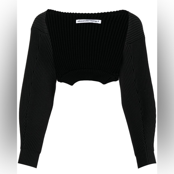 Alexanderwang.t Cropped Crewneck Shrug - M - Picture 4 of 13